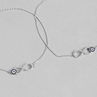 Infinity Evil Eye 925 Silver Anklets