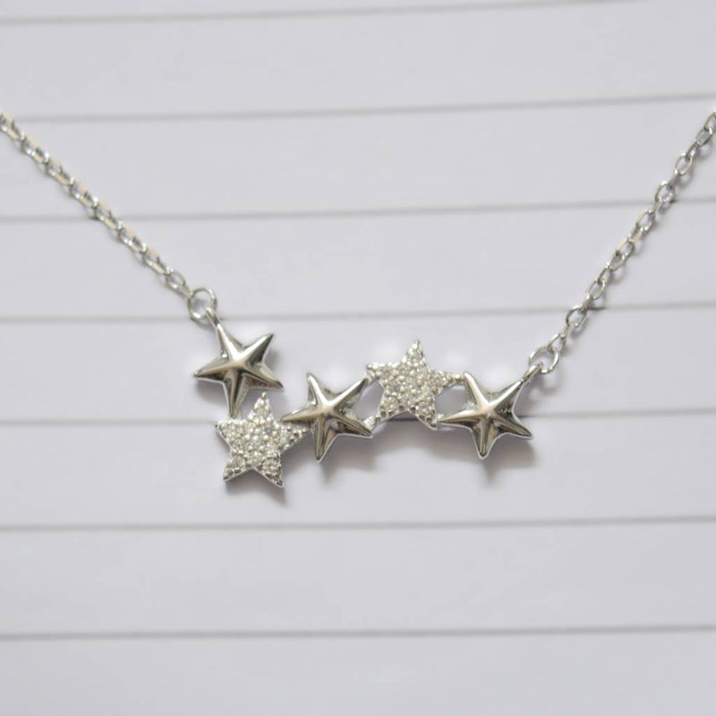 Celestial Star Necklace For Women   925 Silver Jewelry