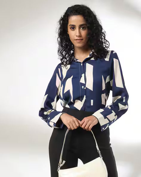 Women Geometric Print Relaxed Fit Shirt