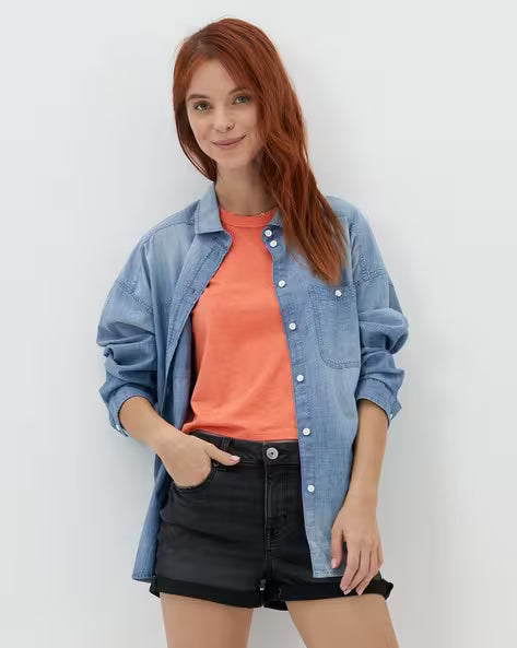Women Washed Regular Fit Shirt