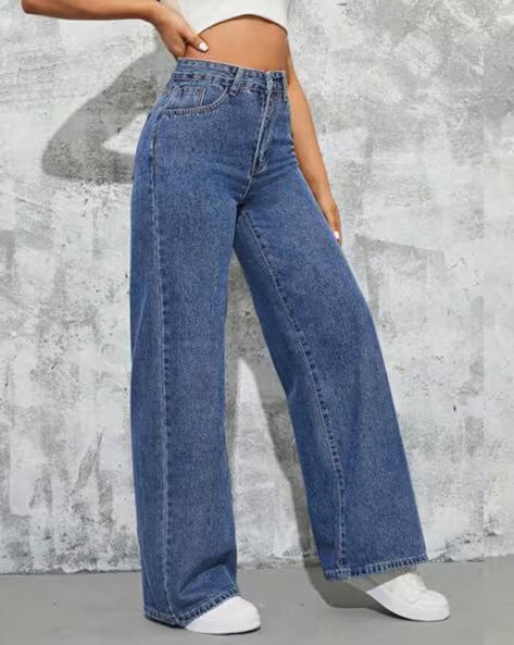 Women Washed Boyfriend Jeans