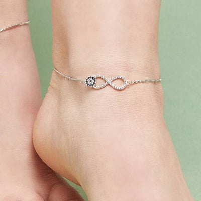 Infinity Evil Eye 925 Silver Anklets