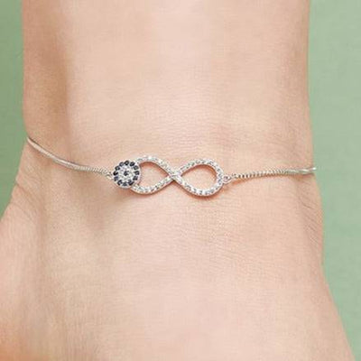 Infinity Evil Eye 925 Silver Anklets