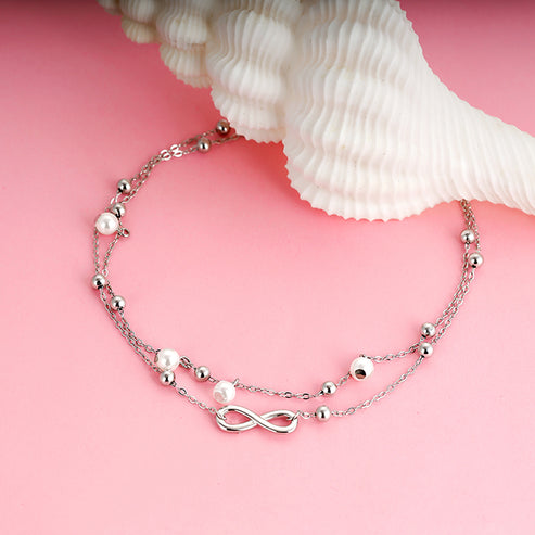 Silver Infinity Anklet