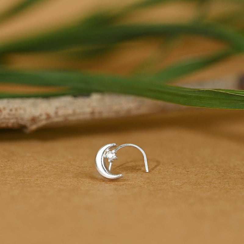 Half Moon Star Nose Pin