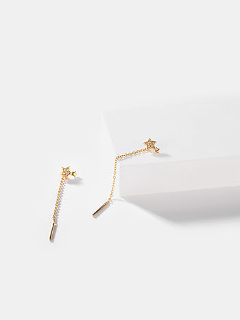 Celestial Sweetheart Earrings in Gold Plated 925 Silver