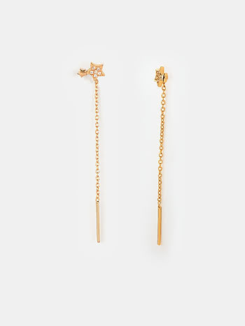 Celestial Sweetheart Earrings in Gold Plated 925 Silver