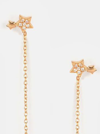 Celestial Sweetheart Earrings in Gold Plated 925 Silver