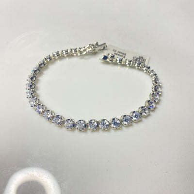 Silver Round Tennis Bracelet