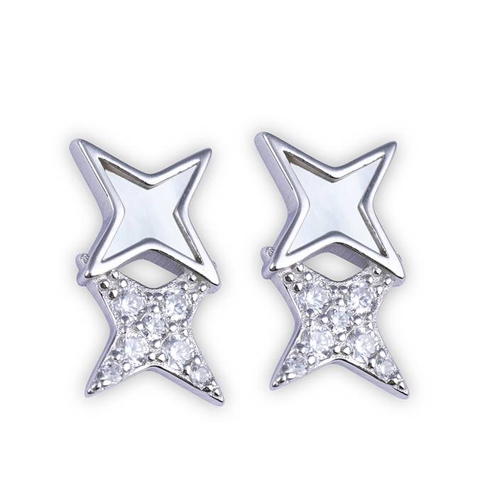 Starry Zircon Silver Pendant Set