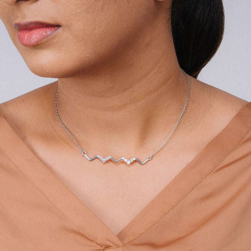 Rhythmic Radiance Heartbeat Necklace