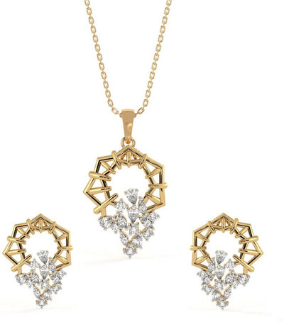 Sterling Silver Gold plated Gold Jewel Set